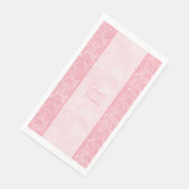Trouwpapier Gastenhanddoeken Roze Damast Elegant Servet (Hoek)