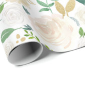Trouwpapier Grote Bloemen Cadeaupapier (Rol Hoek)