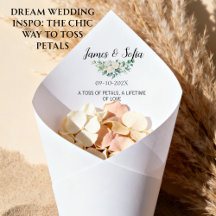 Trouwpapier Kegeltje voor Bloemen Petals Toss