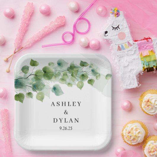 trouwpapier papieren bordje (Feest)