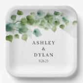 trouwpapier papieren bordje (Voorkant)