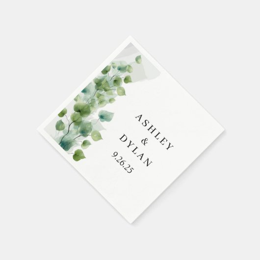 trouwpapier servet (Hoek)