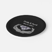 Trouwpapierbord 'Diamond Hands' Papieren Bordje (Gekanteld)