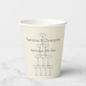 Trouwpapieren bekers champagneglaasjes (Achterkant)