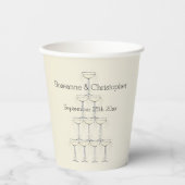 Trouwpapieren bekers champagneglaasjes (Voorkant)