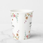 Trouwpapieren bekers met wilde bloemen (Rechts)