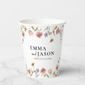 Trouwpapieren bekers met wilde bloemen (Voorkant)