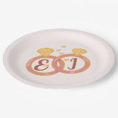Trouwpapieren bordjes Blush Bloem Editable (Gekanteld)