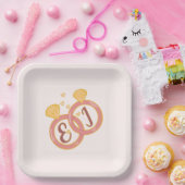 Trouwpapieren bordjes Blush Bloem Editable (Feest)