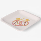 Trouwpapieren bordjes Blush Bloem Editable (Gebogen)