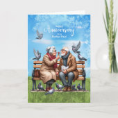 Trouwpark senioren in het Jubileum in liefde Kaart (Voorkant)