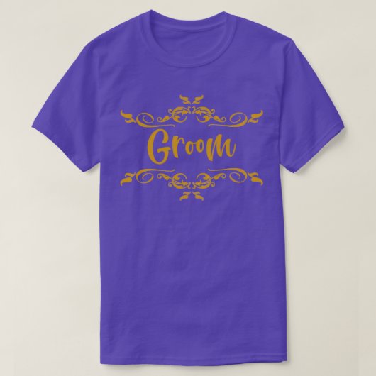 Trouwpartij Bruidegom in goud T-shirt (Design voorkant)