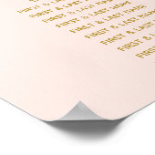 Trouwpaspoort Roze Goud Stoelenplattegrond Poster (Hoek)