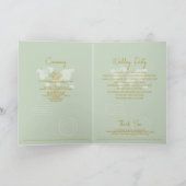 Trouwpaspoort Sage Green Gold Order of Service Programma (Binnen)