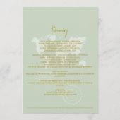 Trouwpaspoort Sage Green Gold Route Programmakaart (Achterkant)