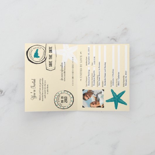 Trouwpaspoort Uitnodiging voor Dominicaanse Republ (Binnen)