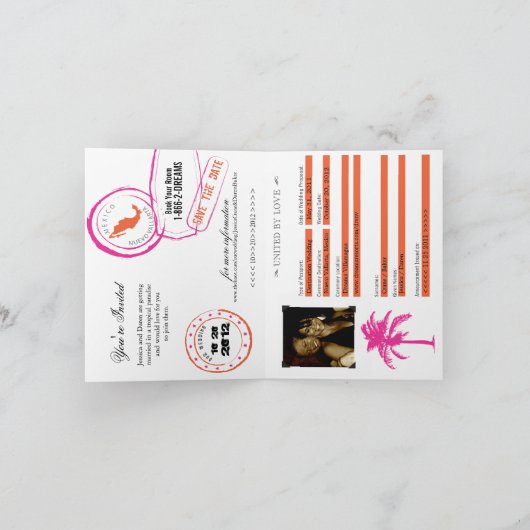 Trouwpaspoort Uitnodiging voor Mexico (Binnen)