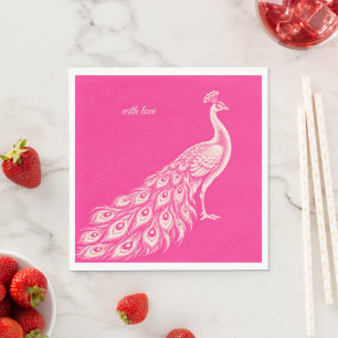 Trouwpauw Botaniek Roze Servet