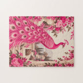 Trouwpauw Botanisch | Roze Couture Legpuzzel (Horizontaal)