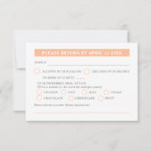 Trouwperzik bloesem wilde bloem waterverf RSVP kaartje (Achterkant)