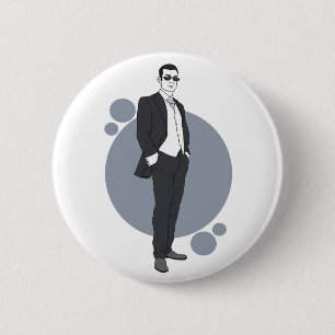 Trouwpin badge ronde button 5,7 cm