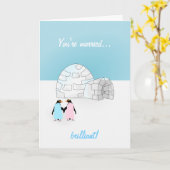 Trouwpinguïn kaart (Gele Bloem)