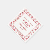 Trouwpizza na feest rood Italiaanse hand getekend Servet (Hoek)