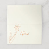 Trouwplaats en Escort Kaart Daffodil Plaatskaartje (Buitenkant ongevouwen)