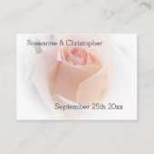 Trouwplaats Instelling Kaart Peach Roze Rosebud Plaatskaartje (Achterkant)