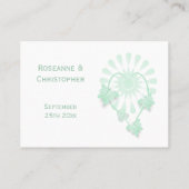 Trouwplaats instelling Kaart pepermunt vlinders Plaatskaartje (Achterkant)