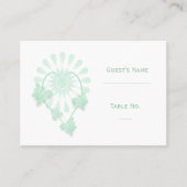 Trouwplaats instelling Kaart pepermunt vlinders Plaatskaartje (Voorkant)