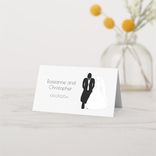 Trouwplaats kaart bruidegom plaatskaartje (Achterkant)