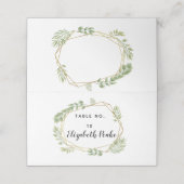 Trouwplaats kaart groen kristal tafel kaart plaatskaartje (Buitenkant ongevouwen)