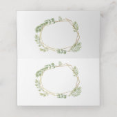 Trouwplaats kaart groen kristal tafel kaart plaatskaartje (Binnenkant ongevouwen)