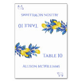 Trouwplaats kaart-Mediterraan-Vlees Icoon- Tafel Kaart (Voorkant)