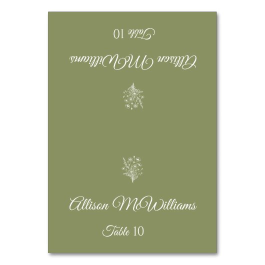 Trouwplaats kaart-Vegetarisch-Wildflower Elegance Kaart (Voorkant)