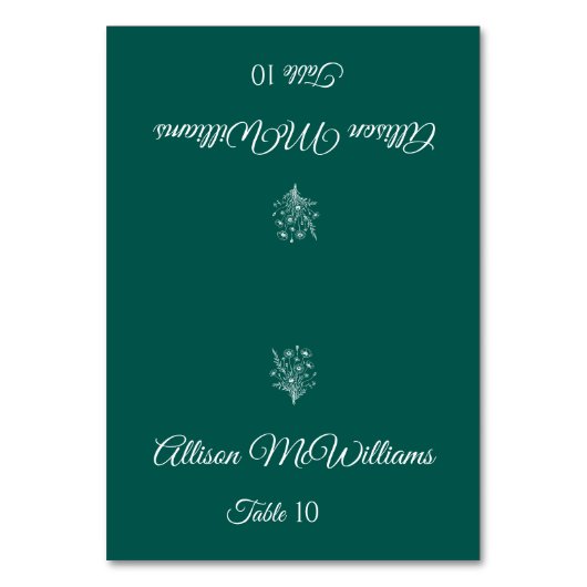 Trouwplaats kaart-Vegetarisch-Wildflower Elegance Kaart (Voorkant)