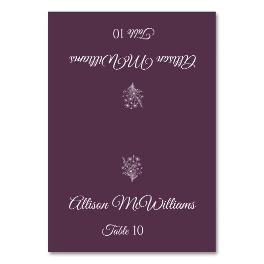 Trouwplaats kaart-Vegetarisch-Wildflower Elegance Kaart (Voorkant)