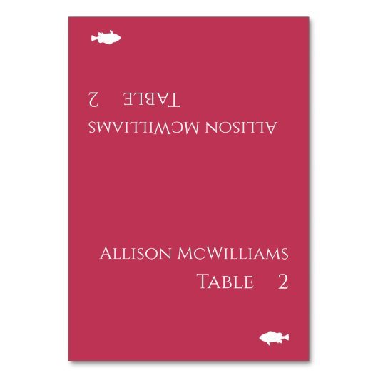 Trouwplaats kaart-Vis Icon-Viva Magenta- Kaart (Voorkant)