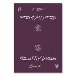 Trouwplaats kaart-Wildbloemen-Pluimvee- Tafel Kaart