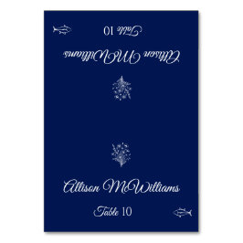 Trouwplaats kaart-Wildflower Elegance Fish Icon- Kaart