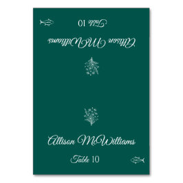 Trouwplaats kaart-Wildflower Elegance Fish Icon- Kaart