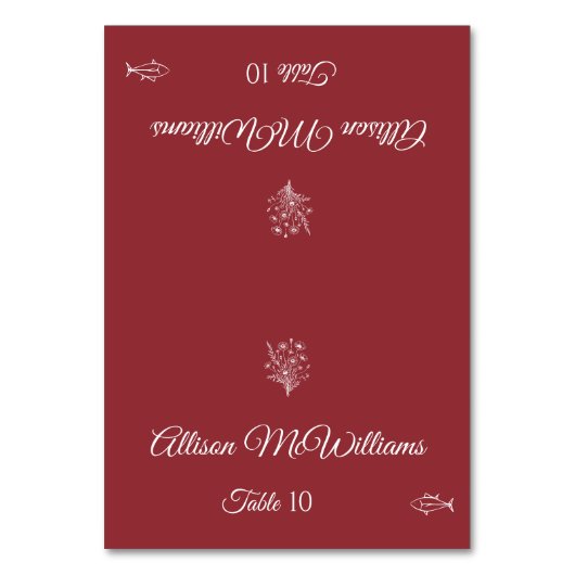 Trouwplaats kaart-Wildflower Elegance Fish Icon- Kaart (Voorkant)