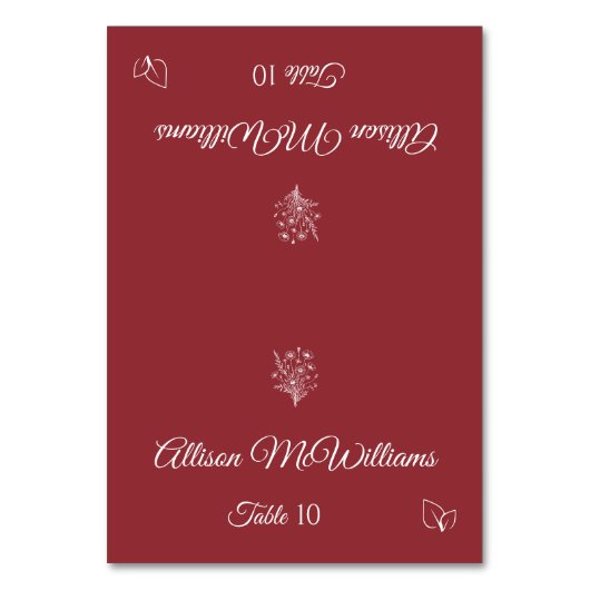 Trouwplaats kaart-Wildflower Elegance-Vegetarisch- Kaart (Voorkant)