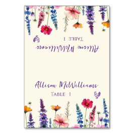 Trouwplaats kaart-Wildflower Symfonie -Pluimvee Kaart