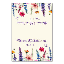 Trouwplaats kaart-Wildflower Symphony-Vegetarisch- Kaart