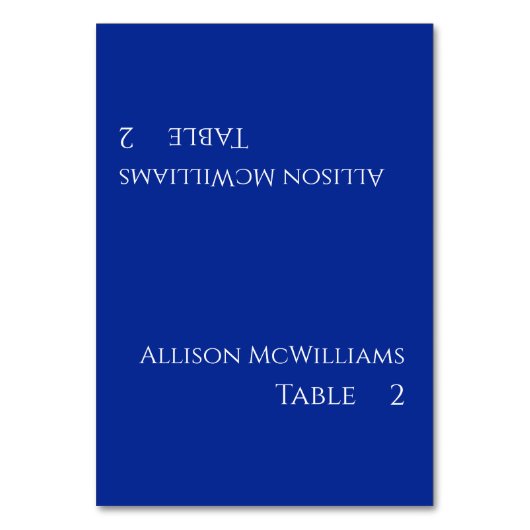 Trouwplaats kaarten-blauw en wit kaart (Voorkant)