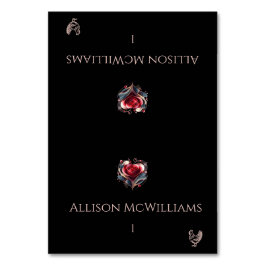 Trouwplaats kaarten-Chicken Icon-Heart Shaped Roos Kaart