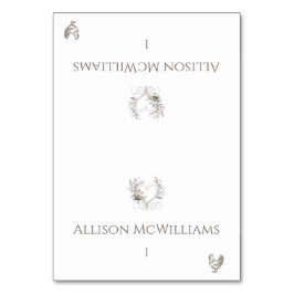 Trouwplaats kaarten-Kip Icon-bloemen Kaart