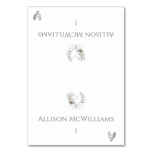 Trouwplaats kaarten-Kip Icon-bloemen Kaart (Voorkant)